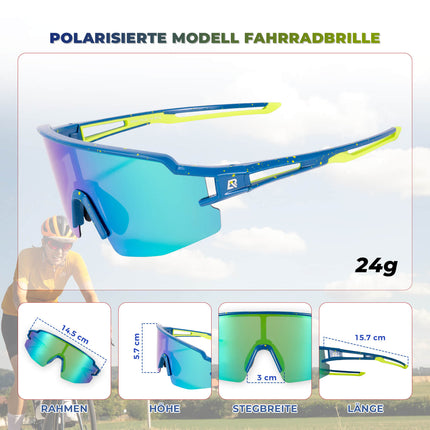 ROCKBROS Fahrradbrille Polarisiert Sportbrille winddichte Sonnenbrille UV400 Schutz (Fahrradbrille) kaufen bei Linkreich – Jetzt entdecken!