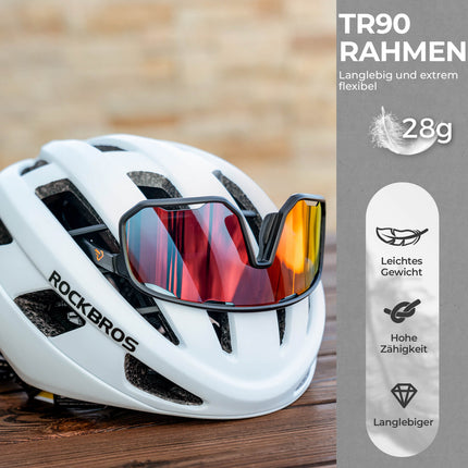 ROCKBROS Fahrradbrille Polarisierte Sonnenbrille UV - Schutz Wechsel - Nasenpads Damen/Herren (Fahrradbrille) kaufen bei Linkreich – Jetzt entdecken!