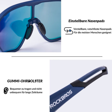 ROCKBROS Fahrradbrille Polarisierte Sportsbrille mit UV - Schutz (Fahrradbrille) kaufen bei Linkreich – Jetzt entdecken!