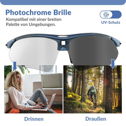 Adaptive Selbsttönende Sportsonnenbrille (UV400)