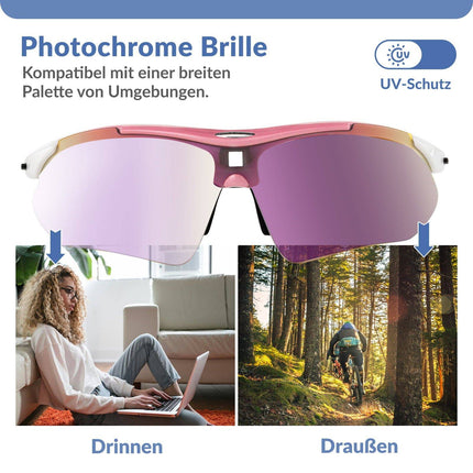 Adaptive Selbsttönende Sportsonnenbrille (UV400)