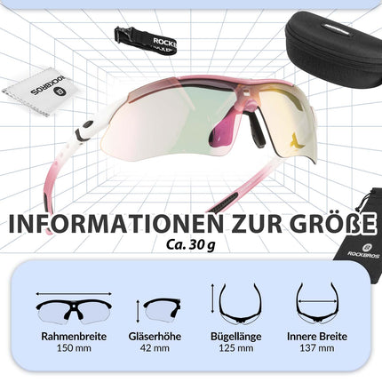 ROCKBROS Fahrradbrille Selbsttönend Brille Sonnenbrille UV 400 Schutz (Fahrradbrille) kaufen bei Linkreich – Jetzt entdecken!