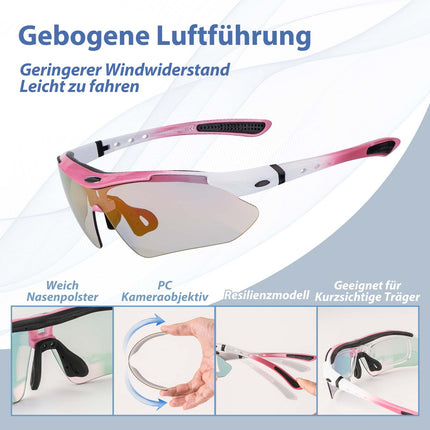 ROCKBROS Fahrradbrille Selbsttönend Brille Sonnenbrille UV 400 Schutz (Fahrradbrille) kaufen bei Linkreich – Jetzt entdecken!