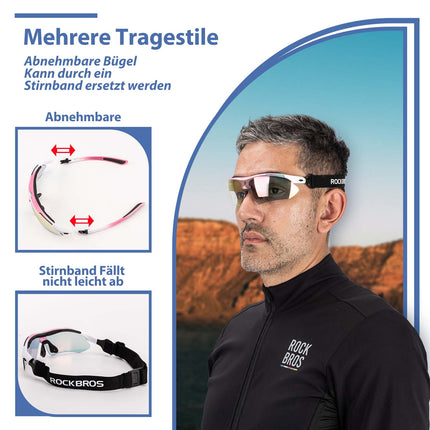 ROCKBROS Fahrradbrille Selbsttönend Brille Sonnenbrille UV 400 Schutz (Fahrradbrille) kaufen bei Linkreich – Jetzt entdecken!