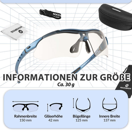 ROCKBROS Fahrradbrille Selbsttönend Brille Sonnenbrille UV 400 Schutz (Fahrradbrille) kaufen bei Linkreich – Jetzt entdecken!