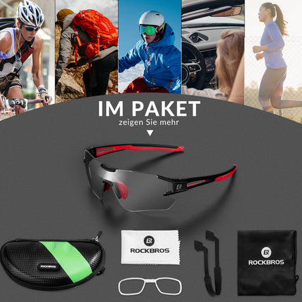 ROCKBROS Fahrradbrille Selbsttönend für Damen & Herren mit UV400 Schutz (Fahrradbrille) kaufen bei Linkreich – Jetzt entdecken!