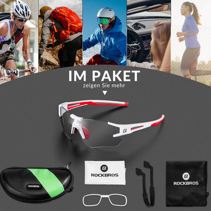 ROCKBROS Fahrradbrille Selbsttönend für Damen & Herren mit UV400 Schutz (Fahrradbrille) kaufen bei Linkreich – Jetzt entdecken!