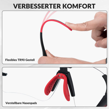 ROCKBROS Fahrradbrille Selbsttönend für Damen & Herren mit UV400 Schutz (Fahrradbrille) kaufen bei Linkreich – Jetzt entdecken!