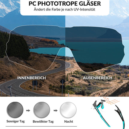 ROCKBROS Fahrradbrille Selbsttönend für Damen & Herren mit UV400 Schutz (Fahrradbrille) kaufen bei Linkreich – Jetzt entdecken!