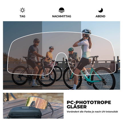 ROCKBROS Fahrradbrille Selbsttönend/Polarisiert Antibeschlag Winddicht UV - Schutz (Fahrradbrille) kaufen bei Linkreich – Jetzt entdecken!
