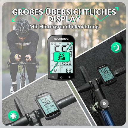 ROCKBROS Fahrradcomputer Kabellos GPS wasserdicht Tachometer und Kilometerzähler (Fahrradcomputer) kaufen bei Linkreich – Jetzt entdecken!