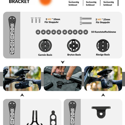 Fahrradcomputer Halterung Lenkerhalterung für Garmin/Bryton/Giant