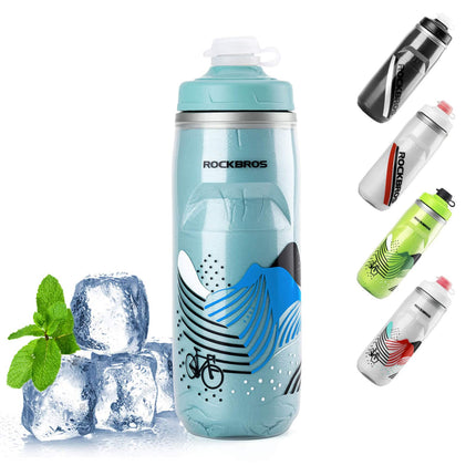ROCKBROS Fahrradflasche 620 ml Sportflasche mit 5 Stunden Kühlhaltefunktion