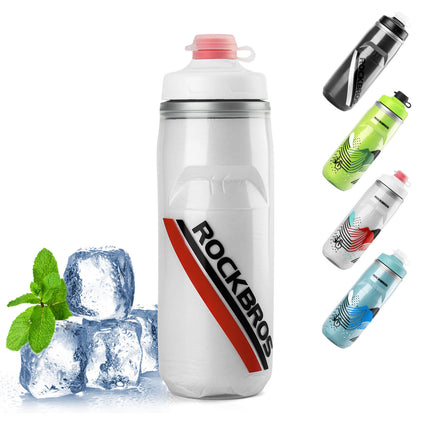 ROCKBROS Fahrradflasche 620 ml Sportflasche mit 5 Stunden Kühlhaltefunktion (Fahrradflasche) kaufen bei Linkreich – Jetzt entdecken!