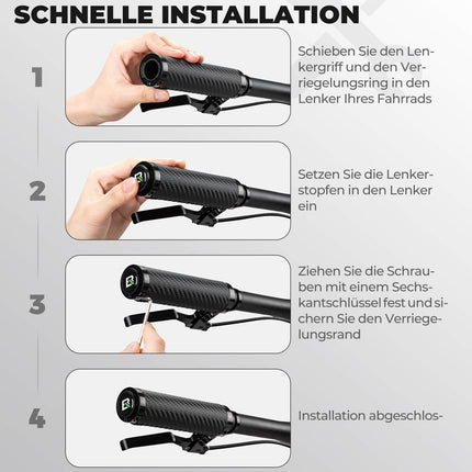 ROCKBROS Fahrradgriffe Kohlenstoffmuster Lenkergriffe Rutschfest 22,2mm (Fahrradgriffe) kaufen bei Linkreich – Jetzt entdecken!