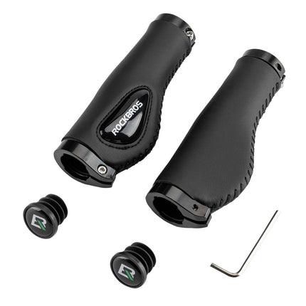 ROCKBROS Fahrradgriffe Ledergriffe für Lenker mit 22,2 mm Durchmesser