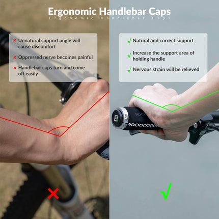 ROCKBROS Fahrradgriffe Ledergriffe für Lenker mit 22,2 mm Durchmesser (Fahrradgriffe) kaufen bei Linkreich – Jetzt entdecken!