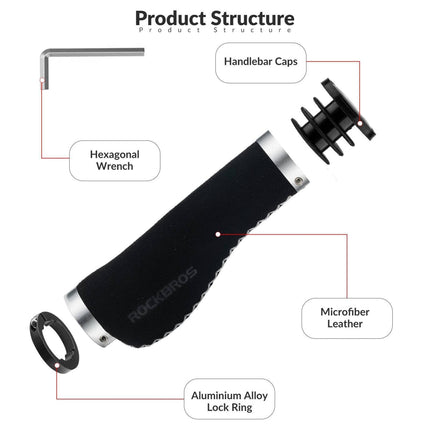 ROCKBROS Fahrradgriffe Ledergriffe für Lenker mit 22,2 mm Durchmesser (Fahrradgriffe) kaufen bei Linkreich – Jetzt entdecken!