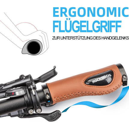 ROCKBROS Fahrradgriffe Ledergriffe für Lenker mit 22,2 mm Durchmesser (Fahrradgriffe) kaufen bei Linkreich – Jetzt entdecken!