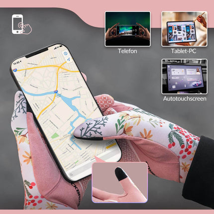 ROCKBROS Fahrradhandschuhe Damen Winddicht Handschuhe Touchscreen Atmungsaktiv
