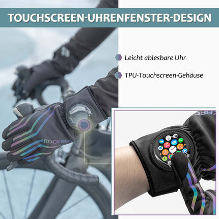 ROCKBROS Fahrradhandschuhe für Lauf, MTB Atmungsaktive Schwarz M - 2XL (Fahrradhandschuhe) kaufen bei Linkreich – Jetzt entdecken!