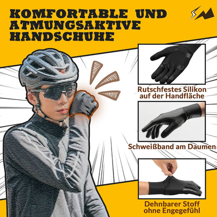 ROCKBROS Fahrradhandschuhe Touchscreen Radsport - Handschuhe Winddicht (Fahrradhandschuhe) kaufen bei Linkreich – Jetzt entdecken!
