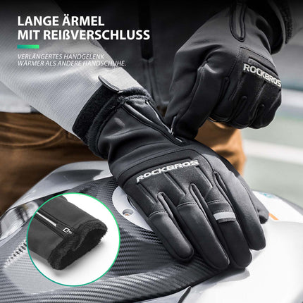 ROCKBROS Fahrradhandschuhe Touchscreen Warme Winterhandschuhe S-XL