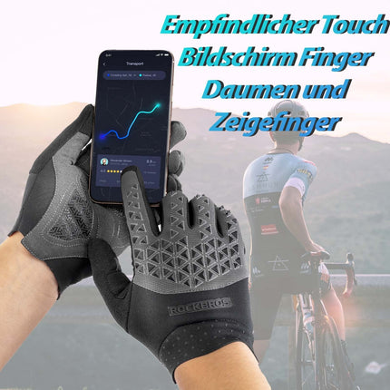 ROCKBROS Fahrradhandschuhe Winter Herren rutschfest Touchscreen (Fahrradhandschuhe) kaufen bei Linkreich – Jetzt entdecken!
