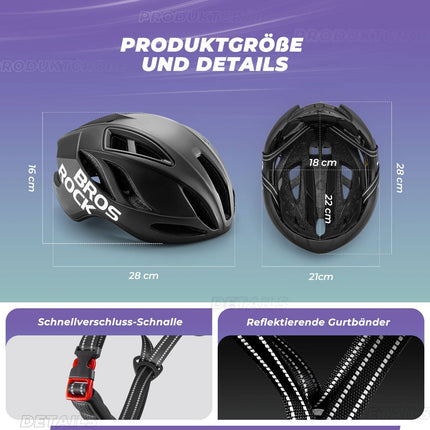 ROCKBROS Fahrradhelm 58-62cm Einstellbare Cityhelm Belüftung Unisex