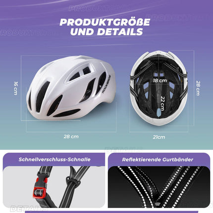 ROCKBROS Fahrradhelm 58-62cm Einstellbare Cityhelm Belüftung Unisex