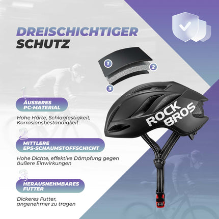 ROCKBROS Fahrradhelm 58 - 62cm Einstellbare Cityhelm Belüftung Unisex (Fahrradhelme) kaufen bei Linkreich – Jetzt entdecken!
