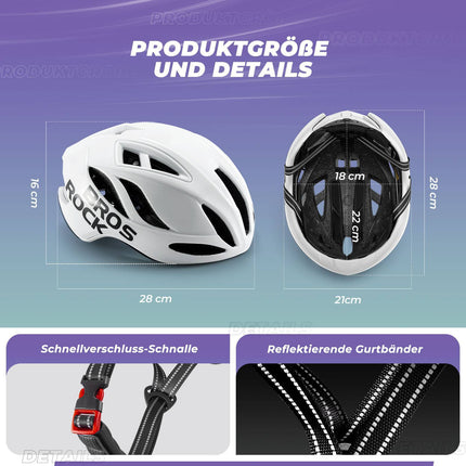 ROCKBROS Fahrradhelm 58 - 62cm Einstellbare Cityhelm Belüftung Unisex (Fahrradhelme) kaufen bei Linkreich – Jetzt entdecken!