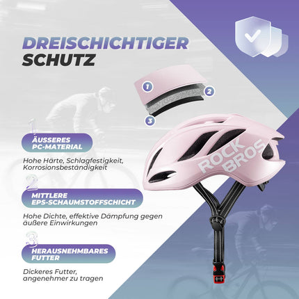 ROCKBROS Fahrradhelm 58 - 62cm Einstellbare Cityhelm Belüftung Unisex (Fahrradhelme) kaufen bei Linkreich – Jetzt entdecken!