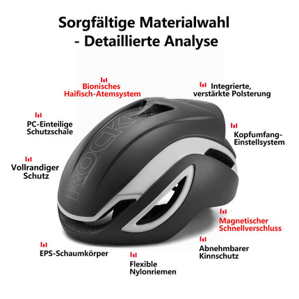 ROCKBROS Fahrradhelm Integrierter Rennradhelm Magnetische Schnalle EPS+PC (Fahrradhelme) kaufen bei Linkreich – Jetzt entdecken!