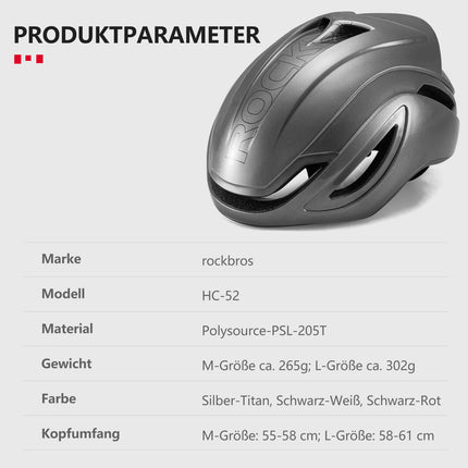 ROCKBROS Fahrradhelm Integrierter Rennradhelm Magnetische Schnalle EPS+PC (Fahrradhelme) kaufen bei Linkreich – Jetzt entdecken!