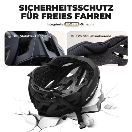 ROCKBROS Fahrradhelm Magnetischer Abnehmbarer MTB Helm mit Visier (Fahrradhelme) kaufen bei Linkreich – Jetzt entdecken!