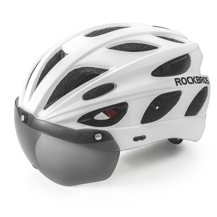 ROCKBROS Fahrradhelm mit integrierter abnehmbarer Magnetbrillen & Visier