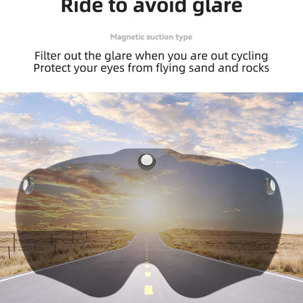 ROCKBROS Fahrradhelm mit integrierter abnehmbarer Magnetbrillen & Visier