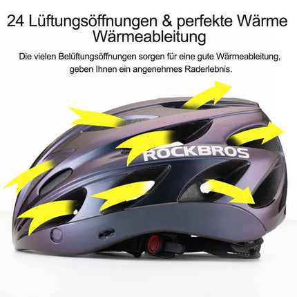 ROCKBROS Fahrradhelm mit integrierter abnehmbarer Magnetbrillen & Visier (Fahrradhelme) kaufen bei Linkreich – Jetzt entdecken!