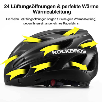 ROCKBROS Fahrradhelm mit integrierter abnehmbarer Magnetbrillen & Visier (Fahrradhelme) kaufen bei Linkreich – Jetzt entdecken!