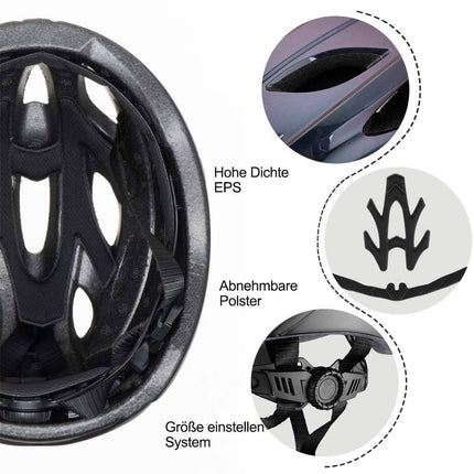 ROCKBROS Fahrradhelm mit integrierter abnehmbarer Magnetbrillen & Visier (Fahrradhelme) kaufen bei Linkreich – Jetzt entdecken!