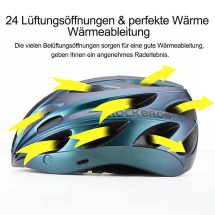 ROCKBROS Fahrradhelm mit integrierter abnehmbarer Magnetbrillen & Visier (Fahrradhelme) kaufen bei Linkreich – Jetzt entdecken!