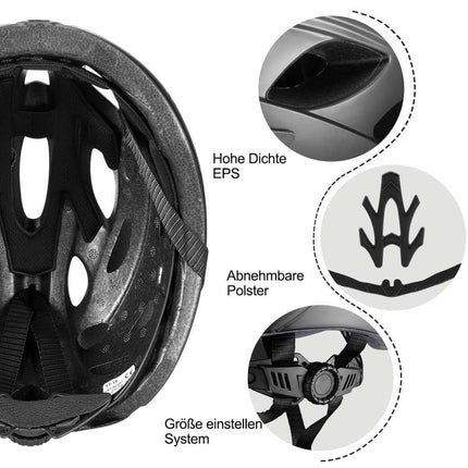 ROCKBROS Fahrradhelm mit integrierter abnehmbarer Magnetbrillen & Visier (Fahrradhelme) kaufen bei Linkreich – Jetzt entdecken!