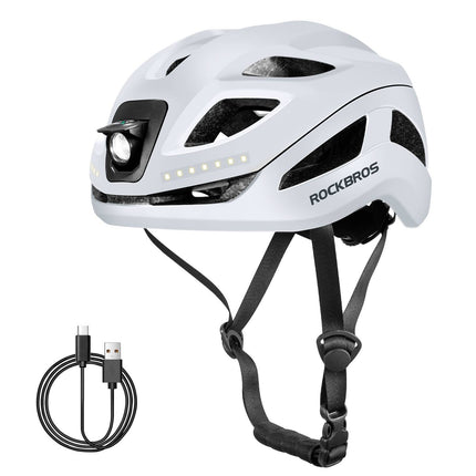 ROCKBROS Fahrradhelm mit Licht, mit USB 1800 mAh Atmungsaktiv 58 - 60 cm (Fahrradhelme) kaufen bei Linkreich – Jetzt entdecken!