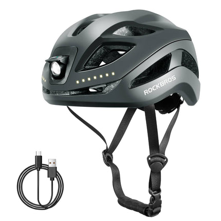 ROCKBROS Fahrradhelm mit Licht, mit USB 1800 mAh Atmungsaktiv 58 - 60 cm (Fahrradhelme) kaufen bei Linkreich – Jetzt entdecken!