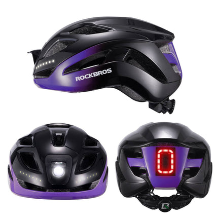 ROCKBROS Fahrradhelm mit Licht, mit USB 1800 mAh Atmungsaktiv 58 - 60 cm (Fahrradhelme) kaufen bei Linkreich – Jetzt entdecken!
