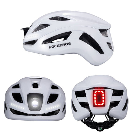 ROCKBROS Fahrradhelm mit Licht, mit USB 1800 mAh Atmungsaktiv 58 - 60 cm (Fahrradhelme) kaufen bei Linkreich – Jetzt entdecken!