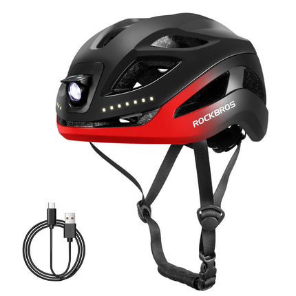 ROCKBROS Fahrradhelm mit Licht, mit USB 1800 mAh Atmungsaktiv 58 - 60 cm (Fahrradhelme) kaufen bei Linkreich – Jetzt entdecken!