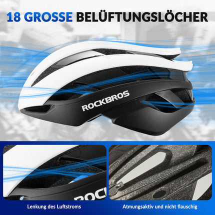 ROCKBROS Fahrradhelm Rennradhelm Verstellbarer Belüftung Damen/Herren (Fahrradhelme) kaufen bei Linkreich – Jetzt entdecken!