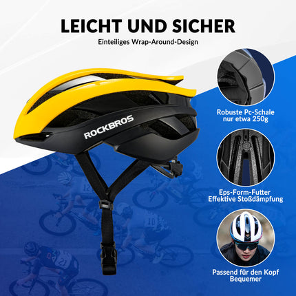 ROCKBROS Fahrradhelm Rennradhelm Verstellbarer Belüftung Damen/Herren (Fahrradhelme) kaufen bei Linkreich – Jetzt entdecken!